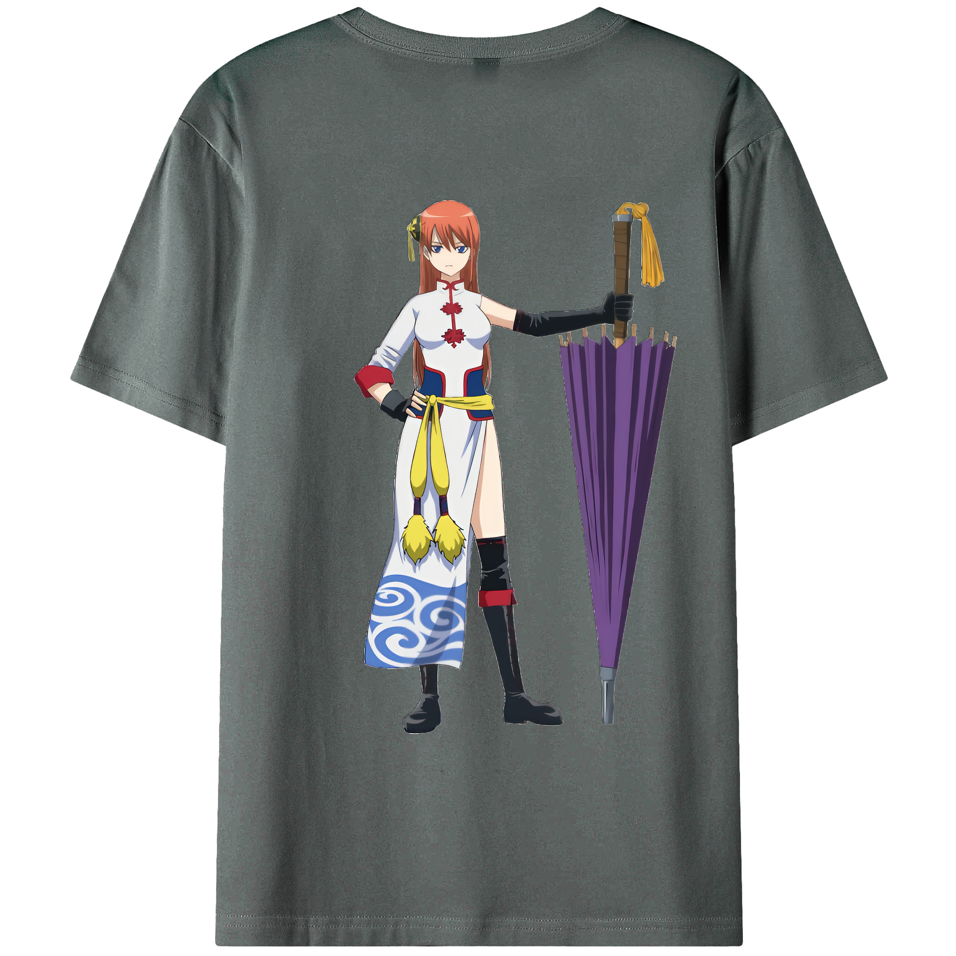 （画像用） ぎんたま 坂田銀時（さかたぎんとき） 神楽 志村新八（しむら しんぱち） GINTAMA Sakata Gintoki Kagura Shimura Shinpachi 綿100％ メンズ半袖Tシャツ（バックプリント） 通気性